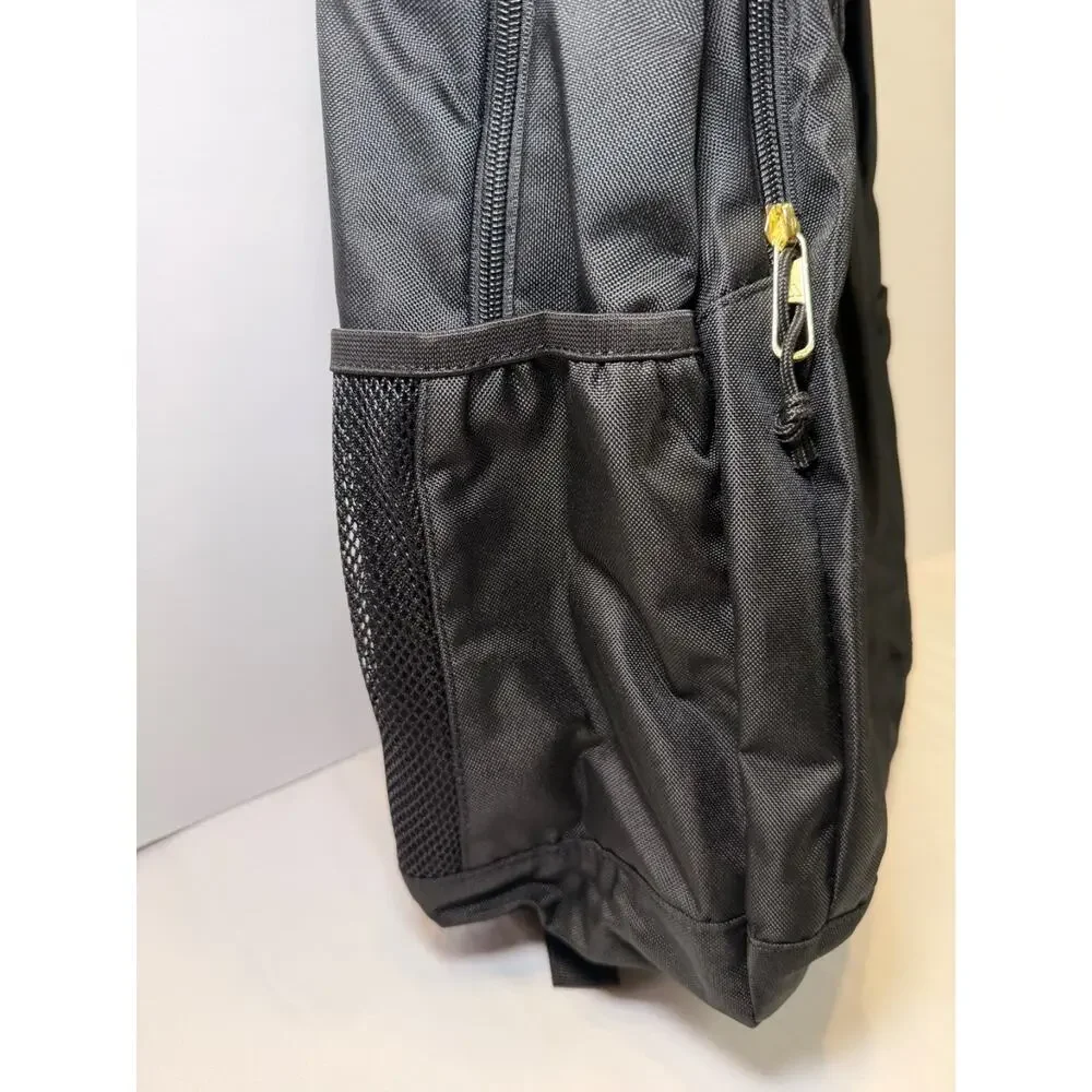 Adidas Classic Backpack Black Gold Logo Laptop School Travel Gym Bookbag NWT